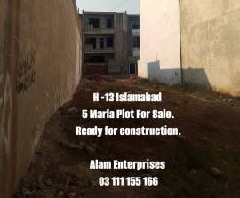 5 Marla Plot for sale H-13 Islamabad near NUST Uni