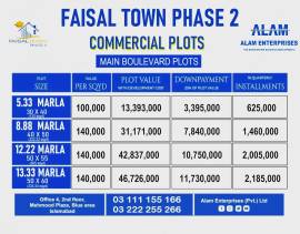 Faisal Town 8 marla Commercial Plot for sale